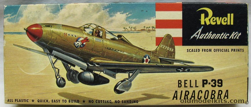 Revell 1/45 Bell P-39 Airacobra With Swastika Kill Markings - 'S' Kit, H222-89 plastic model kit